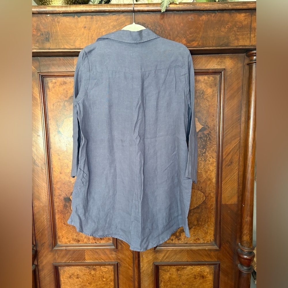 EUC Petalura - 100% Linen Swing Tunic- in Slate. Size XL - Picture 3 of 10